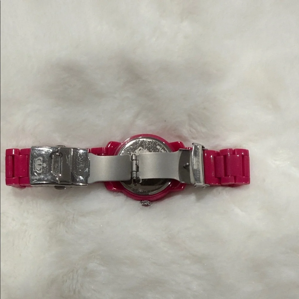 Juicy Couture Pink Watch with Silver Accents